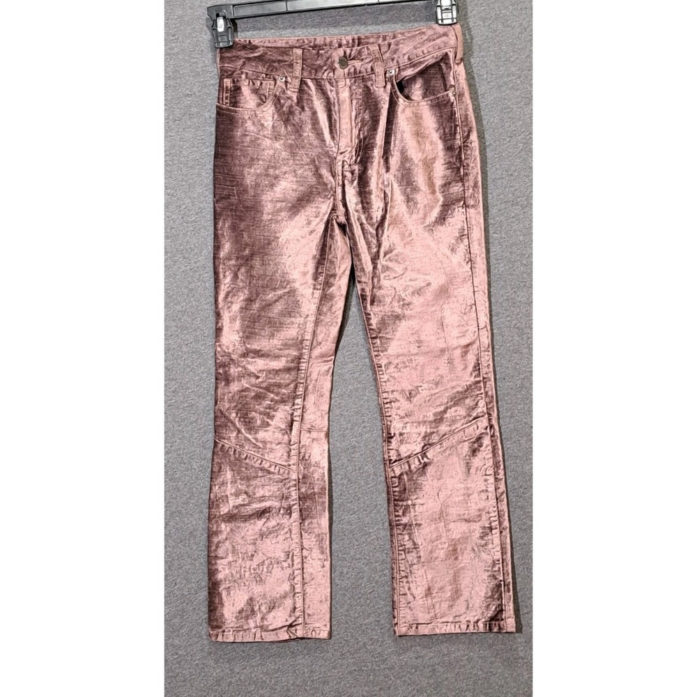 Free People Flare Mauve PantsWomens‎ Size 25 Velvet Cropped EUC